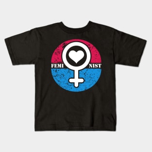 Feminist Gender Heart Art Design Gift Idea Kids T-Shirt